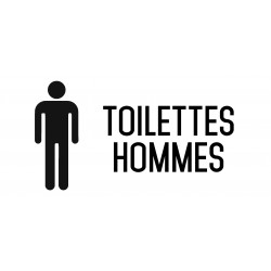 Autocollant vinyl - toilettes hommes - L.200 x H.100 mm